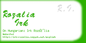rozalia irk business card